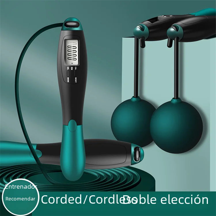 Smart Wireless Jump Rope with Weighted Ball and Counter
