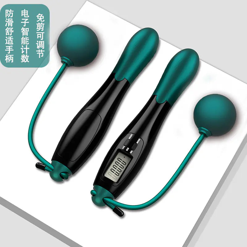 Smart Wireless Jump Rope with Weighted Ball and Counter