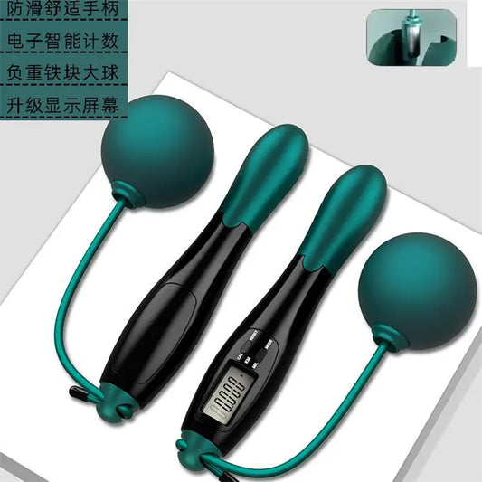 Smart Wireless Jump Rope with Weighted Ball and Counter